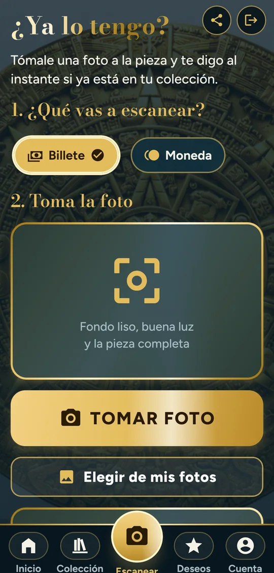 Escanear una pieza con foto